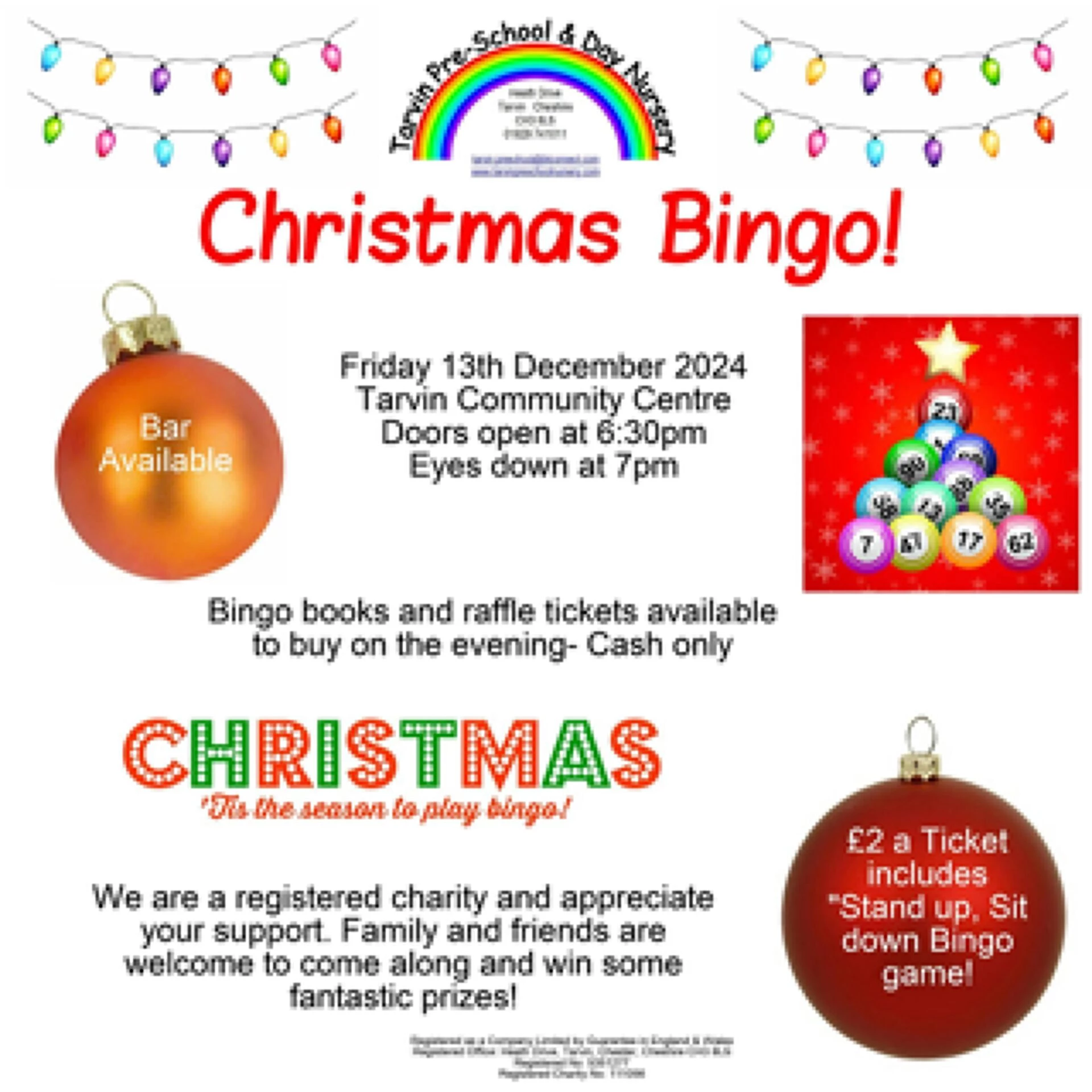pre school christmas bingo