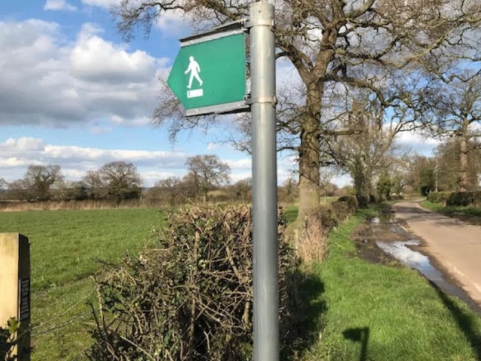 public footpath sign