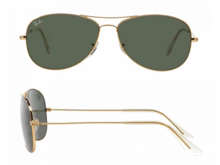 rb3362001shot2 rayban cockpit gold with crystal green lenses