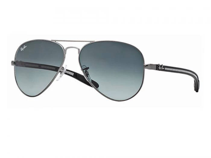 rb830702971tq rayban aviator carbon fibre matte gunmetal  grey gradient azure