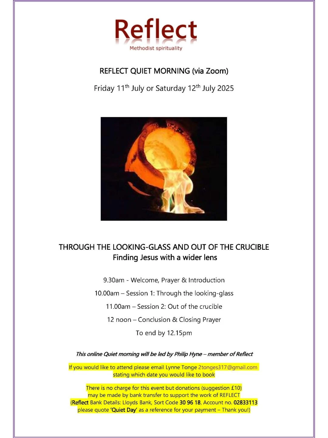 reflect quiet mornings  july 2025  flyer