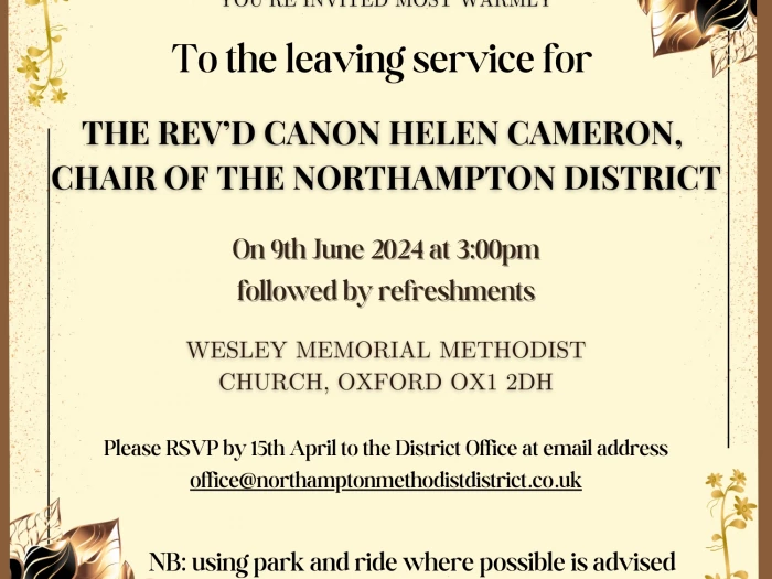 rev39d helen cameron leaving service invitation