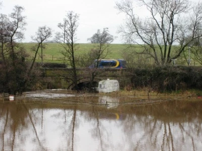river weaver flood  a525 bridge