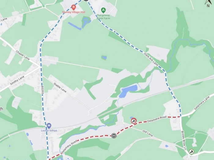 road closure  delamere road  20231012