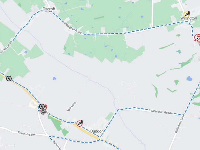 road closure 05092023 willington lane map