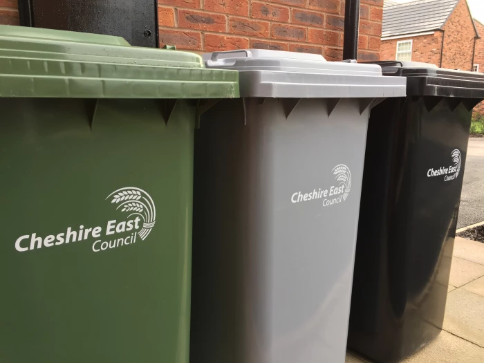 row of bins
