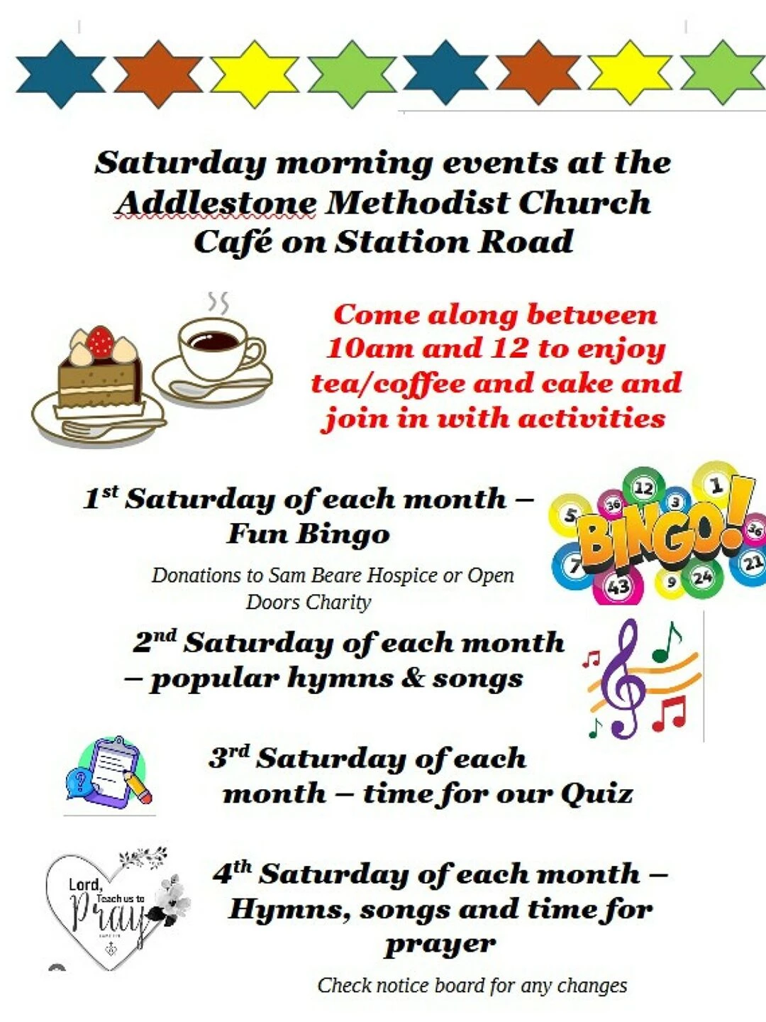 sat morning cafe events