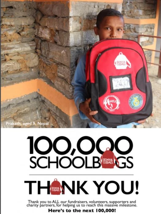 school in the bag 100000th