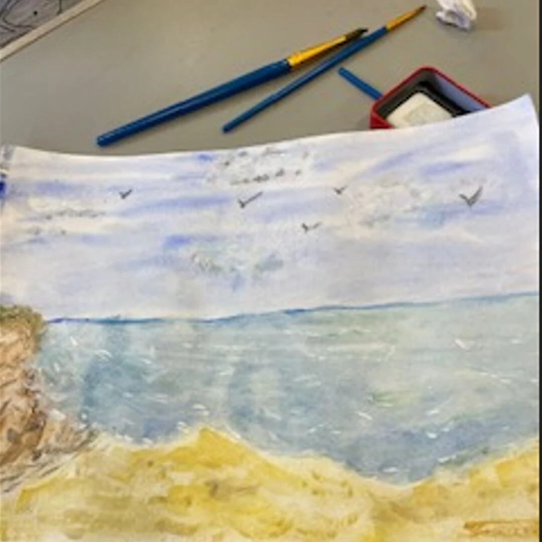 sea and sand painting holiday at home july 2025