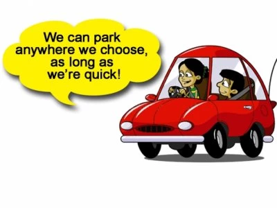 selfish parking cartoon