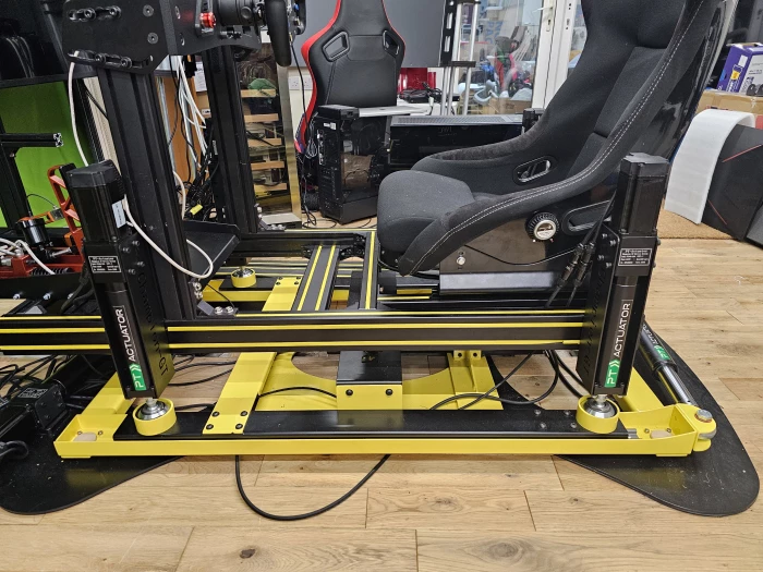 side view of the champion gt actuator kit for any home racing rig or flying sim