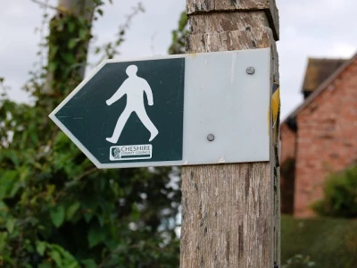 sign footpath walking walker