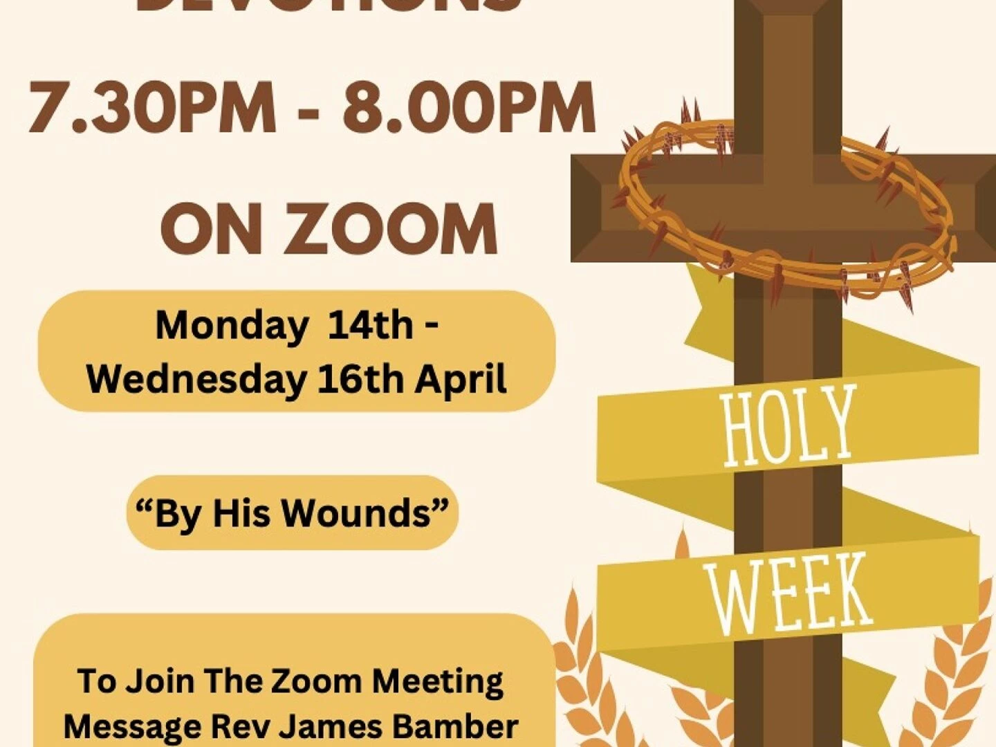 social media holy week zoom
