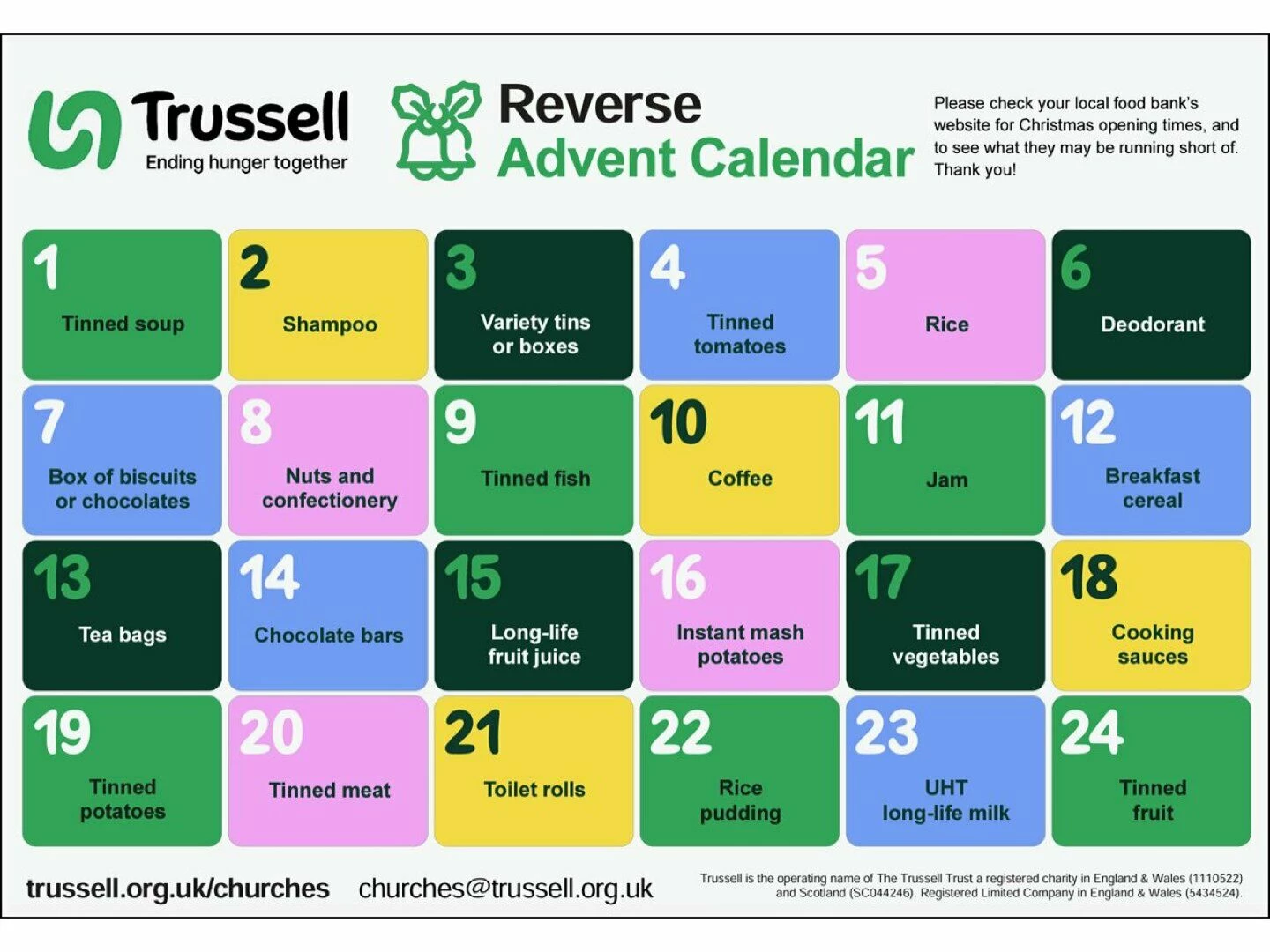 st andrews reverse advent calendar 2024 4x3