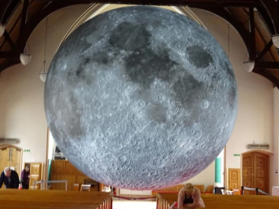 st johns llandudno moon installation