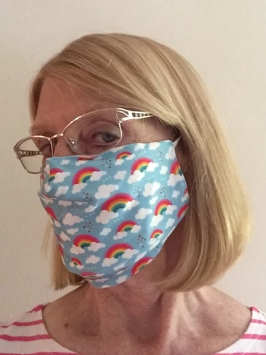 stef with mask