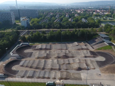 stuttgart sx bmx track drone view