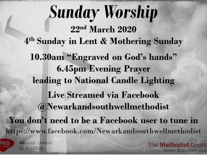 sunday worship 22nd march  poster