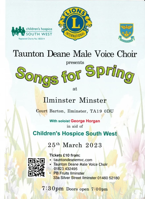 taunton deane choir march 2023 flyer