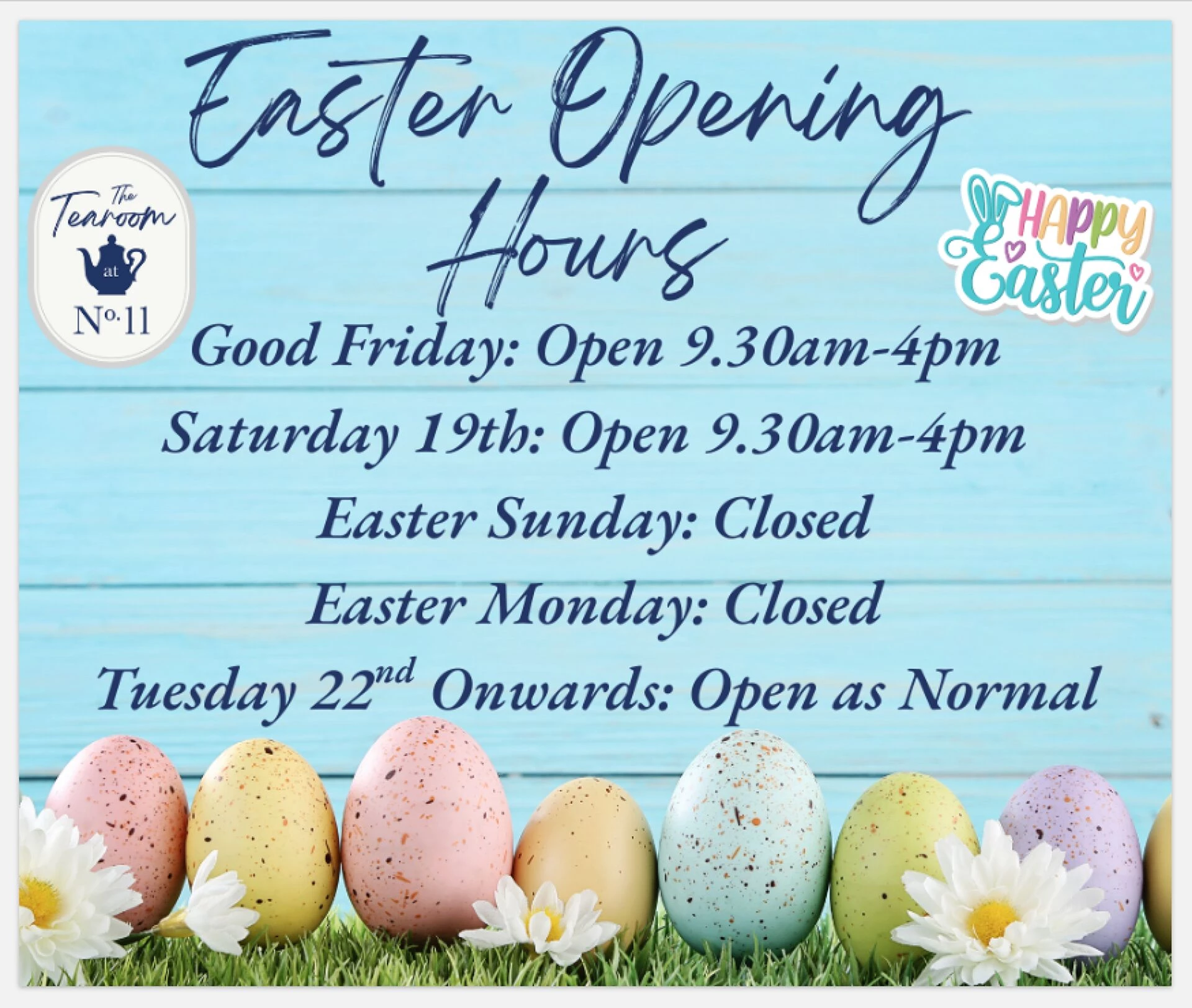 tea room easter opening