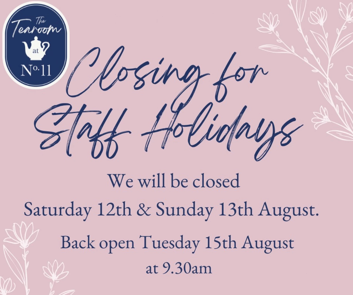tea room holidays