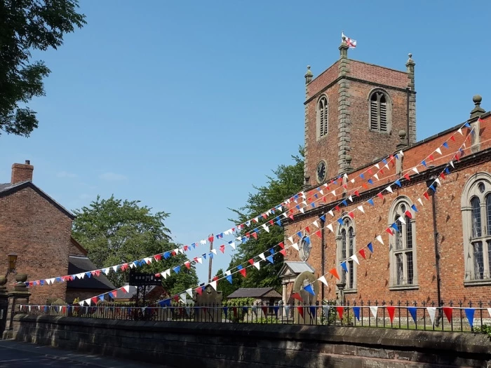 the church dressed for the queens 90th