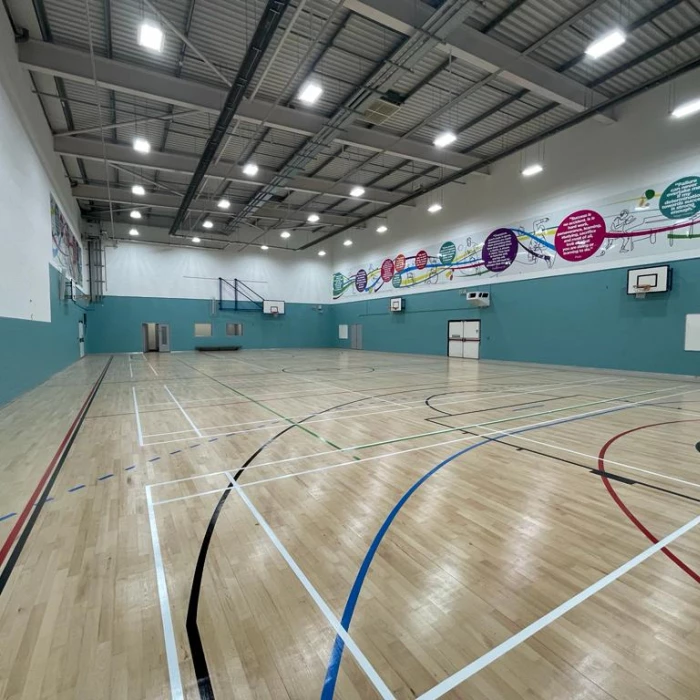the redesign at the refurbished sports hall at st paul39s high school in manchester