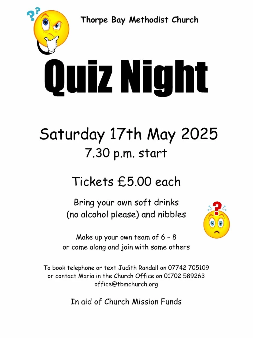 thorpe bay quiz night 17th may