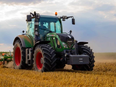 tractor in field