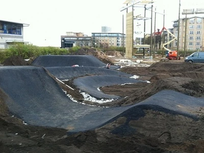 transition extreme skatepark under construction