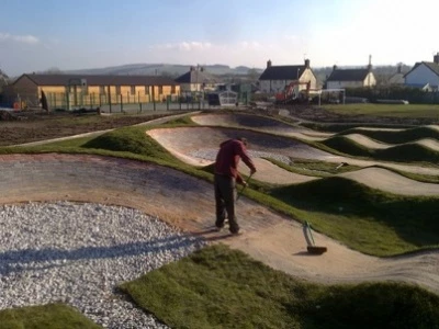 treuddyn bmx pump track landscaping