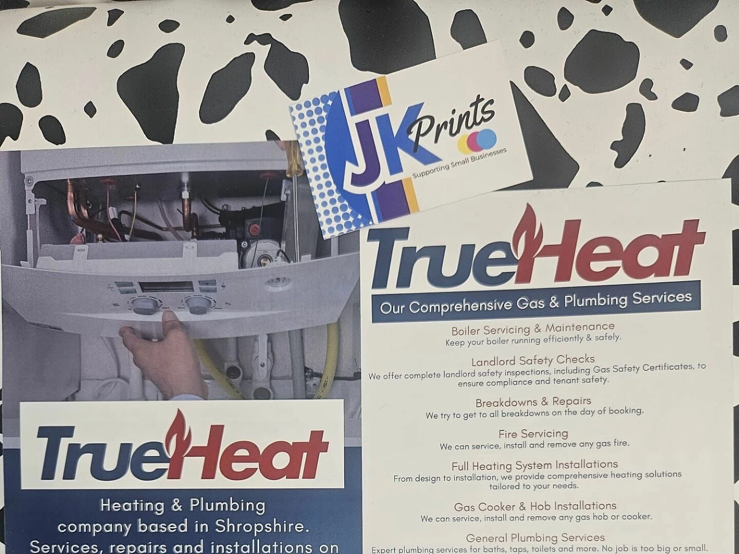 true heat a5 flyers 170gsm silk and business cards