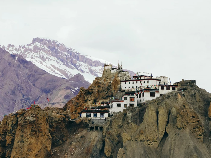 village of spiti valley in india