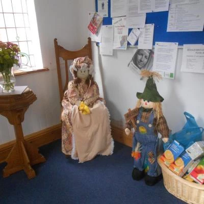 welcoming scarecrows