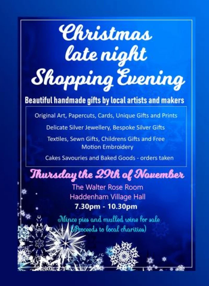 xmas shopping eveningposter