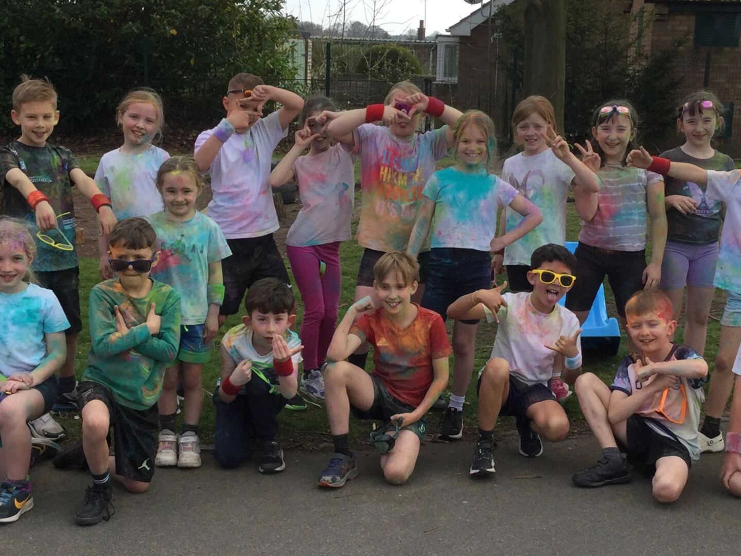 y4 group colour run for website